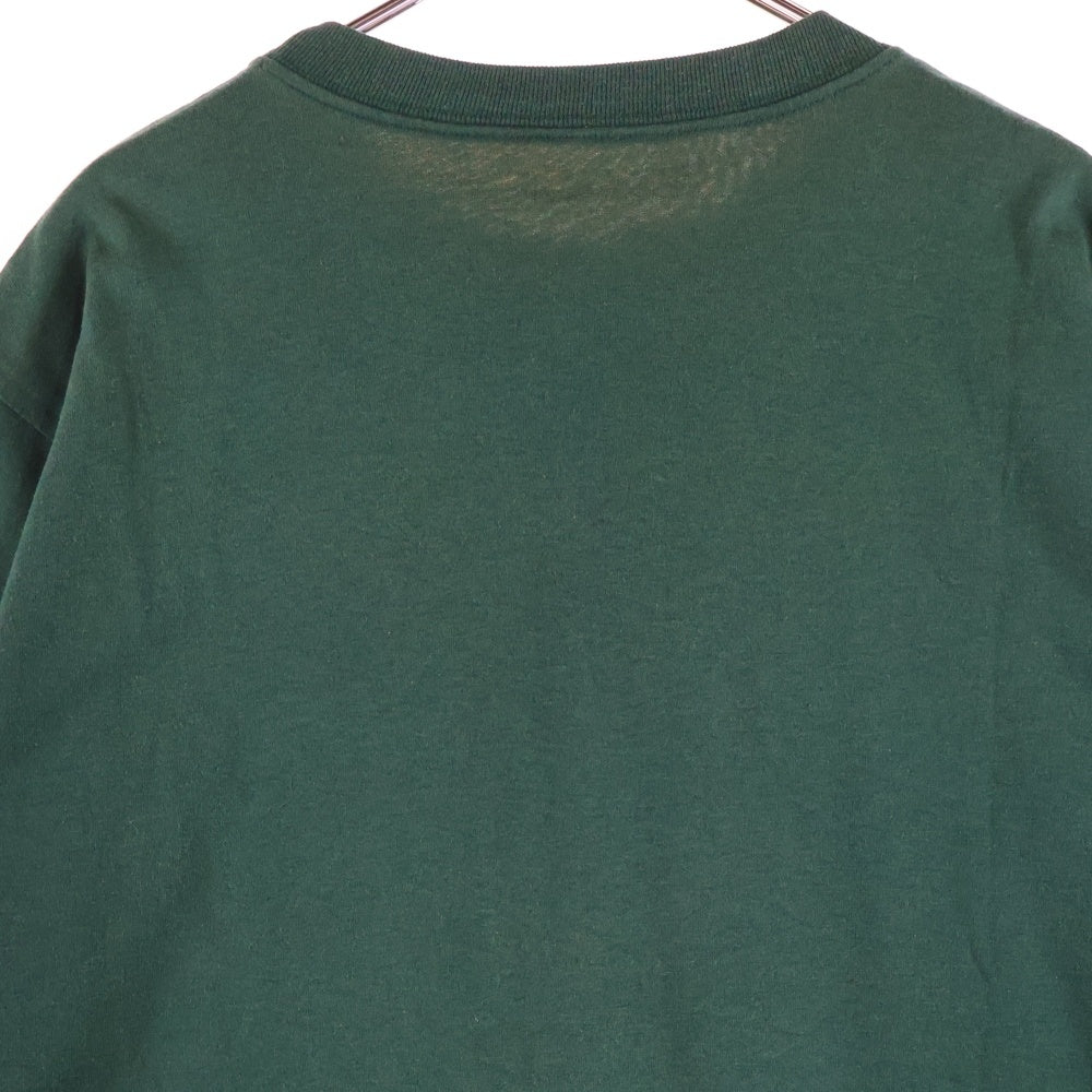 VINTAGE(ヴィンテージ) 80-90s ダブルフェイスフロントプリントクルーネック半袖Tシャツカットソー グリーン/イエロー