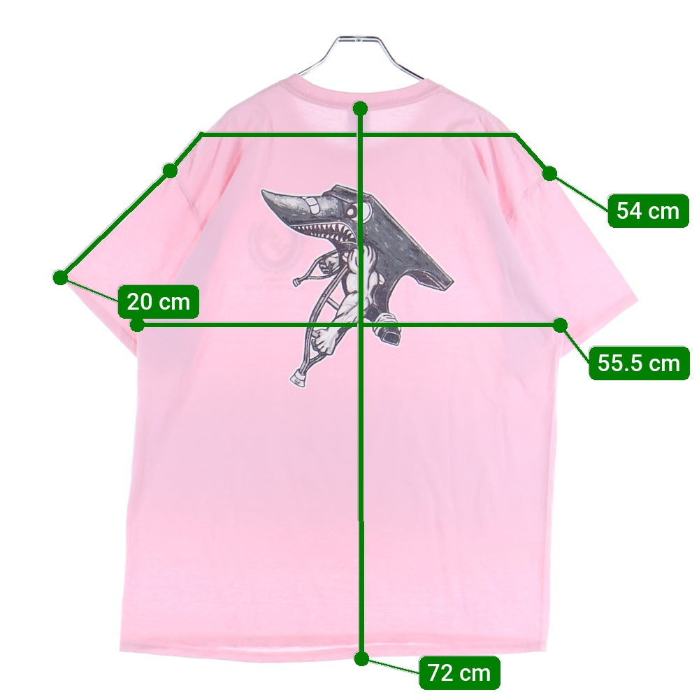 VINTAGE(ヴィンテージ) 00s JERZEES 両面プリントクルーネック半袖Tシャツカットソー ピンク