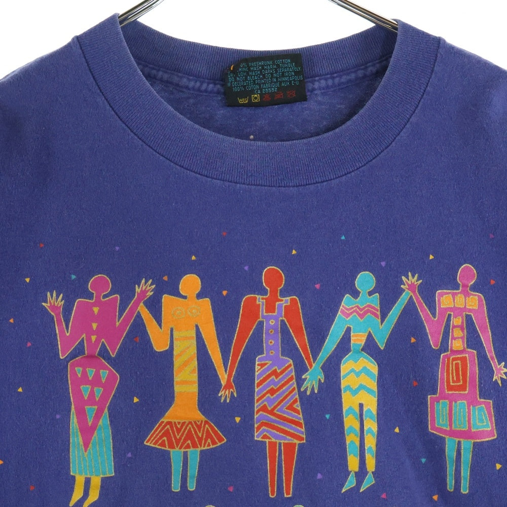 VINTAGE(ヴィンテージ) 90s DANCING WOMEN クルーネック半袖Tシャツカットソー パープル