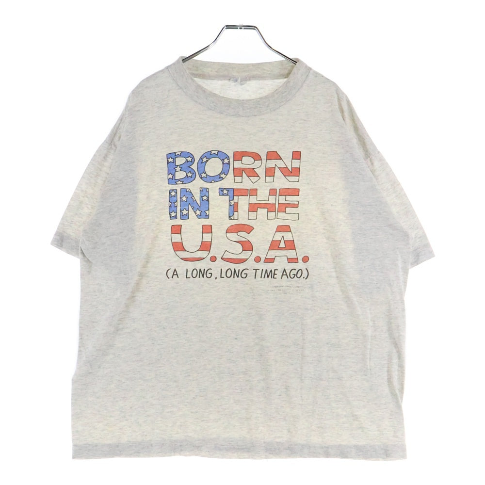 VINTAGE(ヴィンテージ) 90s BORN IN THE USA クルーネック半袖Tシャツカットソー グレー