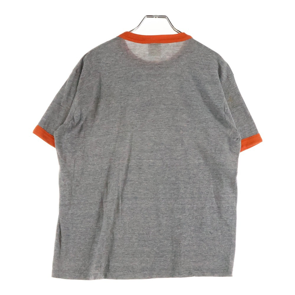 VINTAGE(ヴィンテージ) 80-90s リンガー無地クルーネック半袖Tシャツカットソー グレー