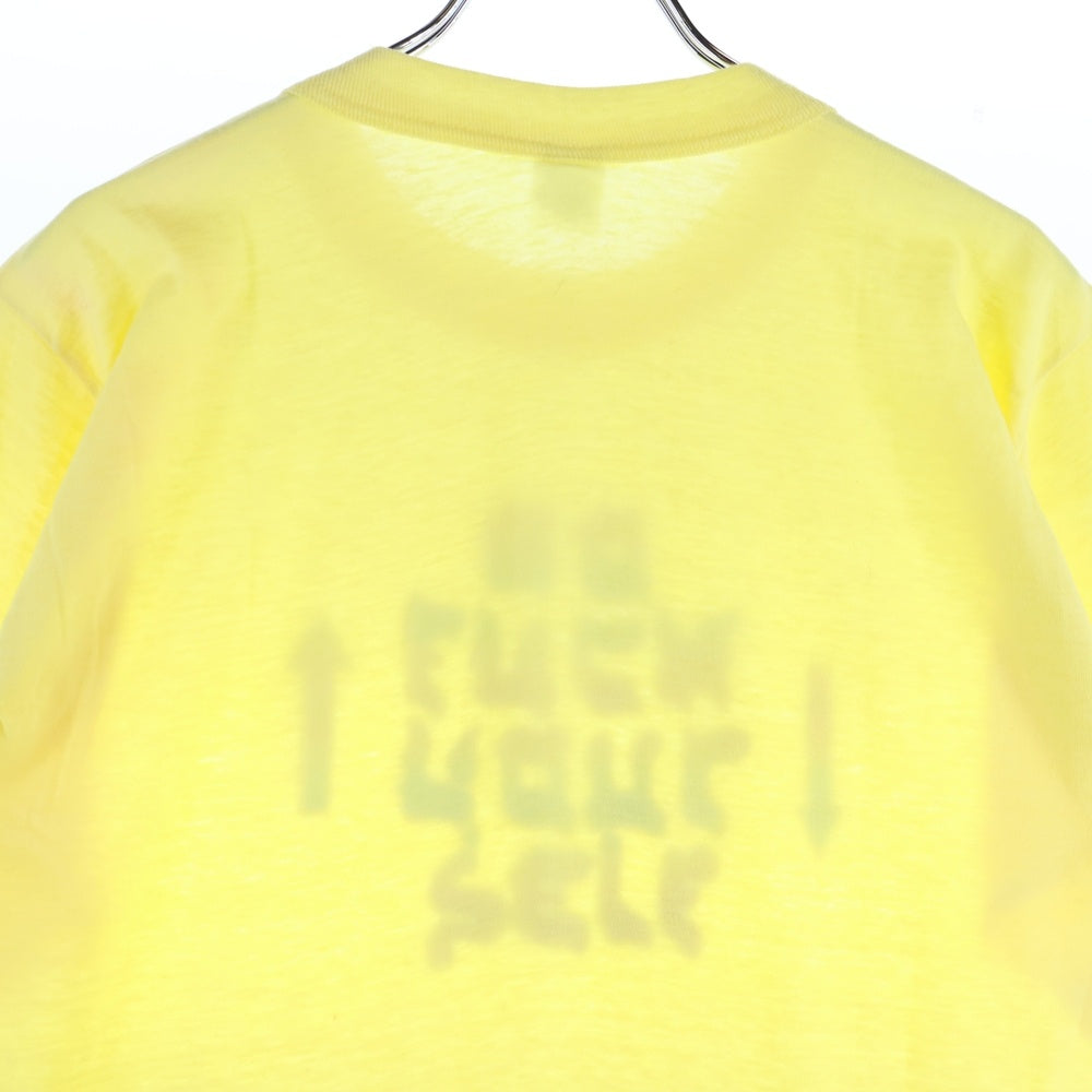VINTAGE(ヴィンテージ) 80s SANFORD フロントプリントクルーネック半袖Tシャツカットソー イエロー