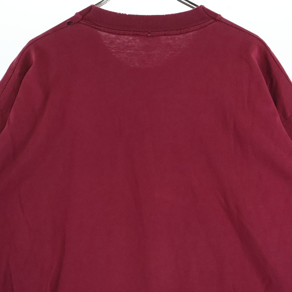VINTAGE(ヴィンテージ) 90s FRUIT OF THE LOOM フロントプリントクルーネック半袖Tシャツカットソー レッド