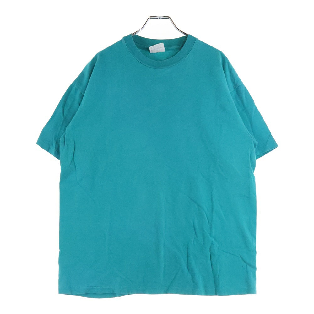 VINTAGE(ヴィンテージ) 80s Hanes 無地クルーネック半袖Tシャツカットソー ブルー