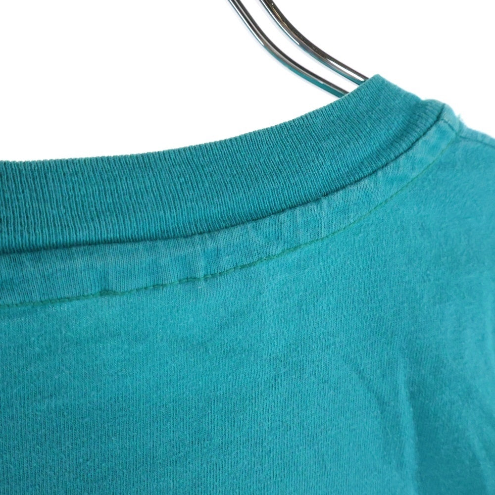 VINTAGE(ヴィンテージ) 80s Hanes 無地クルーネック半袖Tシャツカットソー ブルー