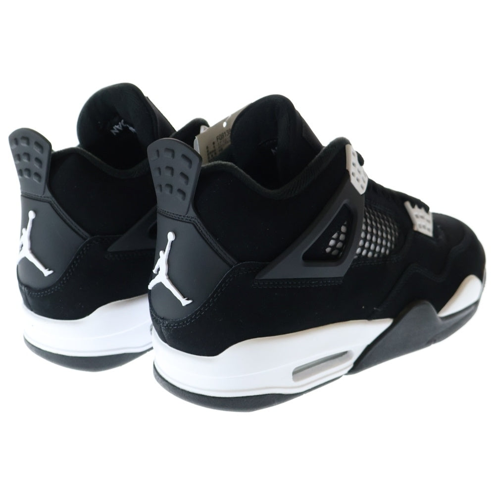 NIKE(ナイキ) Air Jordan 4 Retro White Thunder エアジョーダン4 レトロ ホワイトサンダー ハイカットスニーカー ブラック US9/27cm FQ8138-001