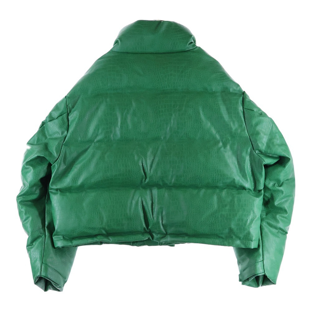 BREATH(ブレス) 24AW 型押しフェイクレザーダウンジャケット グリーン BR24AW-00009