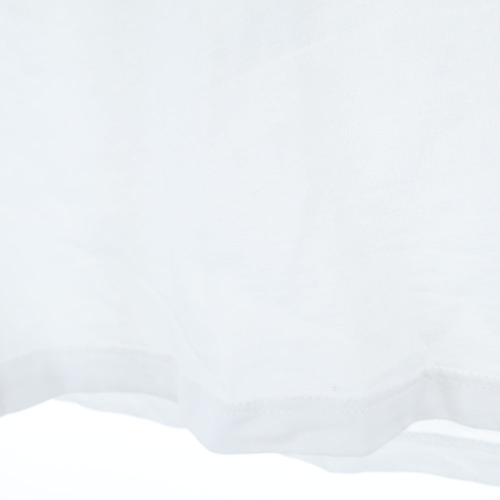 MSGM(エムエスジーエム) フロントロゴプリント クルーネック半袖Tシャツカットソー ホワイト 2440MM78