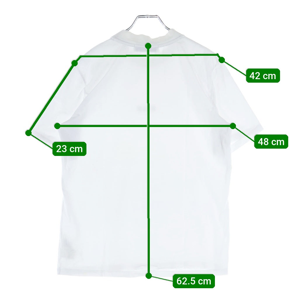 MSGM(エムエスジーエム) フロントロゴプリント クルーネック半袖Tシャツカットソー ホワイト 2440MM78