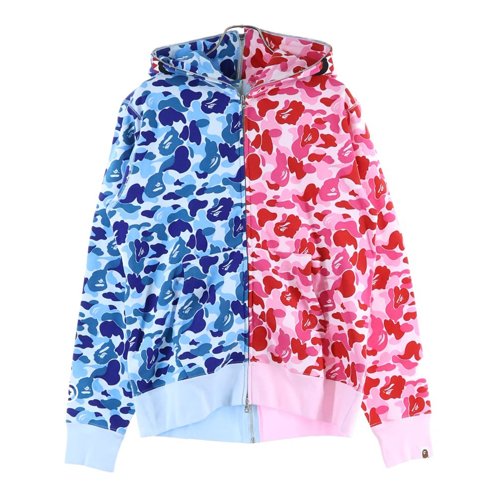 A BATHING APE(アベイシングエイプ) ABC CAMO SEPARATE SHARK FULL ZIP HOODULL ZIP HOODIE ABC カモ セパレートシャーク フルジップアップパーカー ブルー/ピンク 1L70-115-001