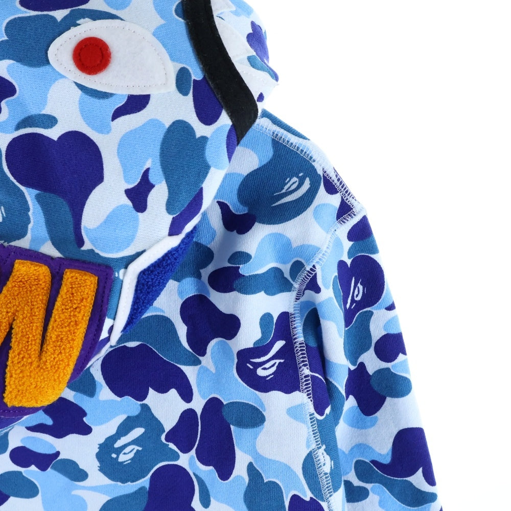 A BATHING APE(アベイシングエイプ) ABC CAMO SEPARATE SHARK FULL ZIP HOODULL ZIP HOODIE ABC カモ セパレートシャーク フルジップアップパーカー ブルー/ピンク 1L70-115-001