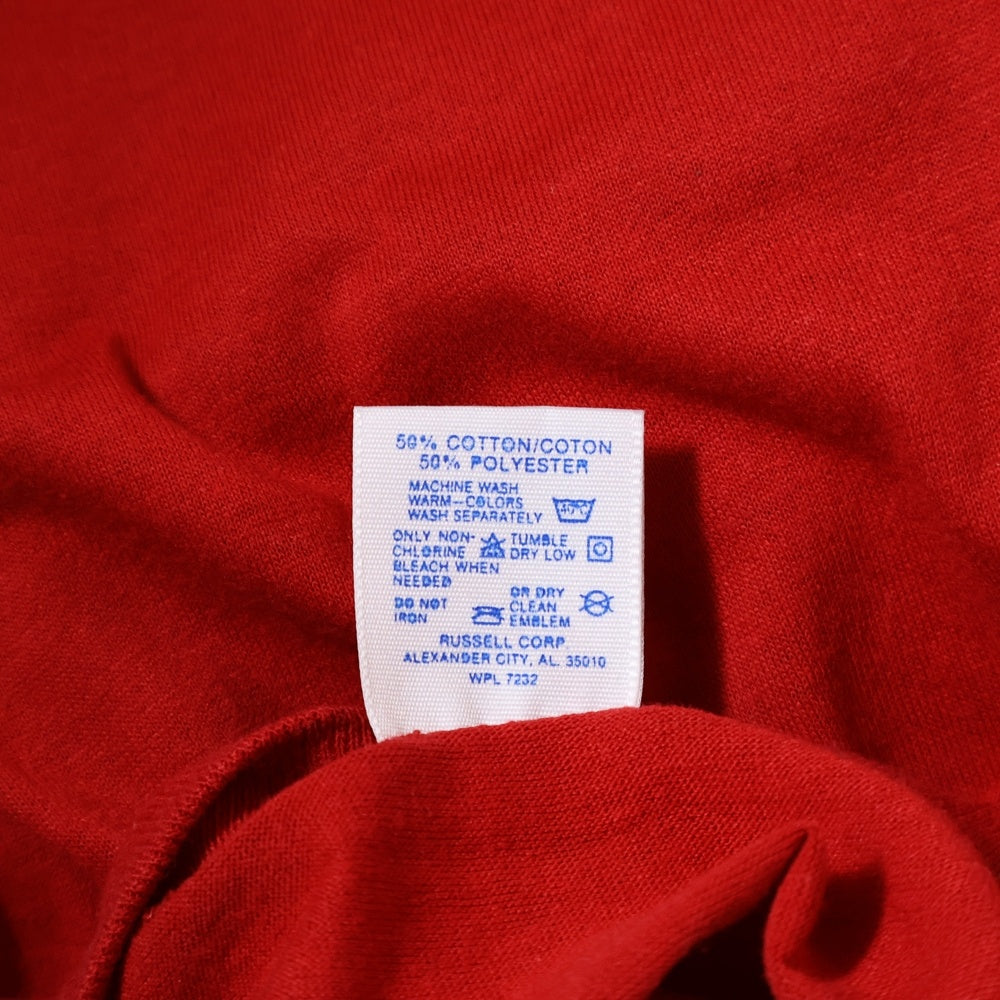 VINTAGE(ヴィンテージ) 80-90s JERZEES フロントプリントクルーネック半袖Tシャツカットソー レッド