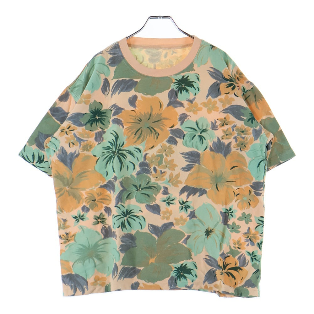 VINTAGE(ヴィンテージ) 00s クルーネック花柄半袖Tシャツカットソー マルチカラー