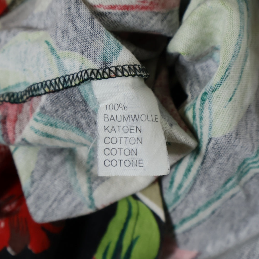 VINTAGE(ヴィンテージ) 00s クルーネック花柄半袖Tシャツカットソー ブラック