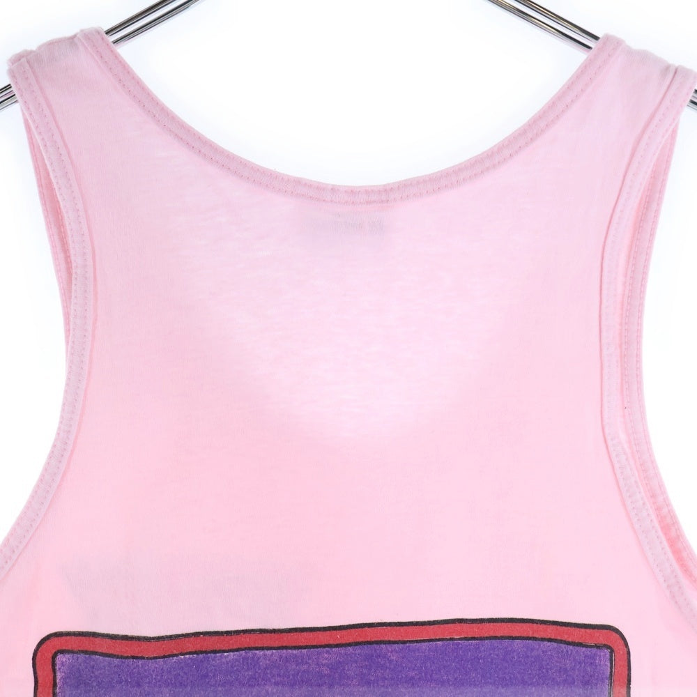 VINTAGE(ヴィンテージ) 90s Hanes 両面プリントクルーネックタンクトップ ピンク