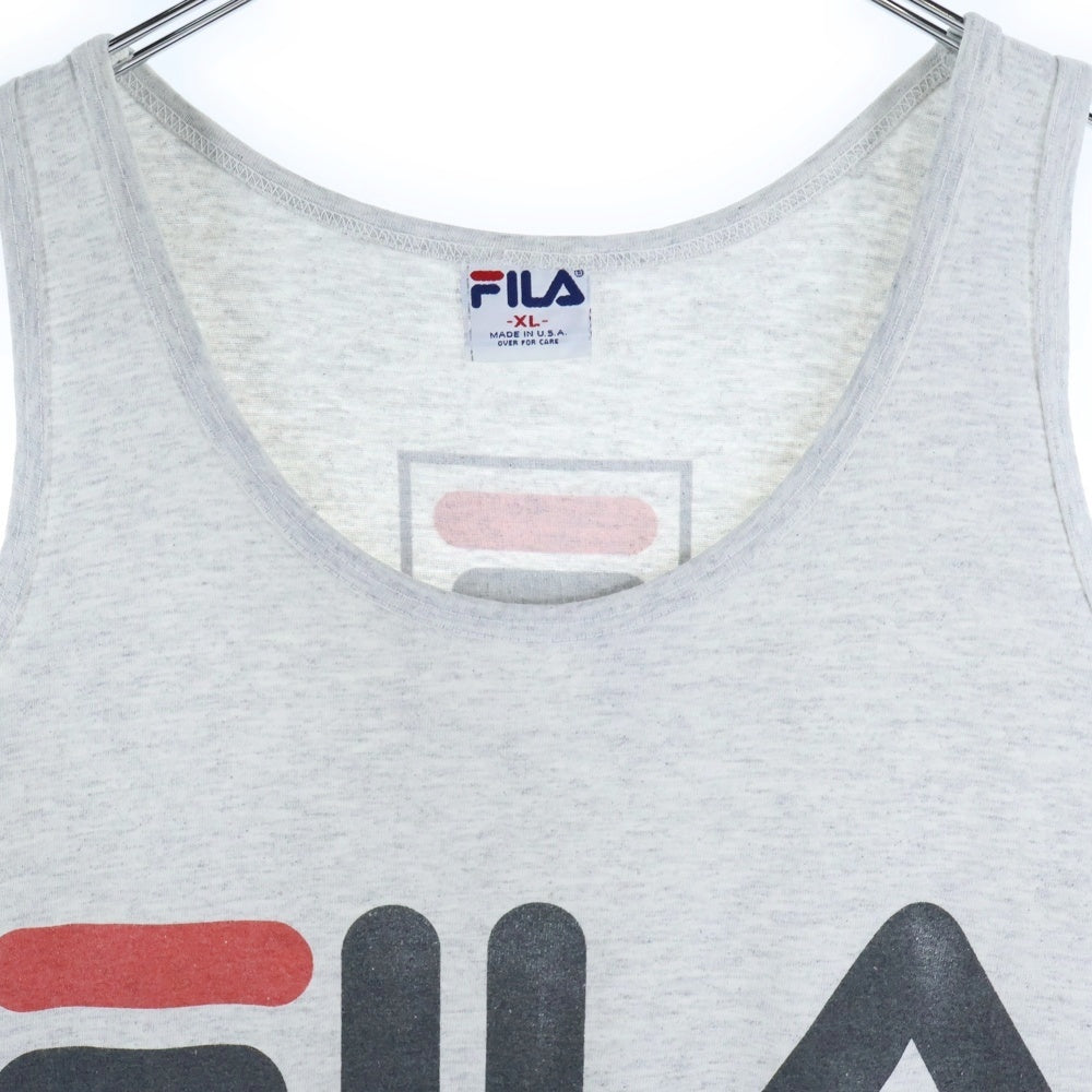 FILA(フィラ) VINTAGE 90s 両面プリントクルーネックタンクトップ グレー