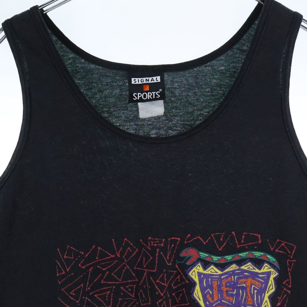 VINTAGE(ヴィンテージ) 90s SIGNAL SPORTS 両面プリントクルーネックタンクトップ ブラック