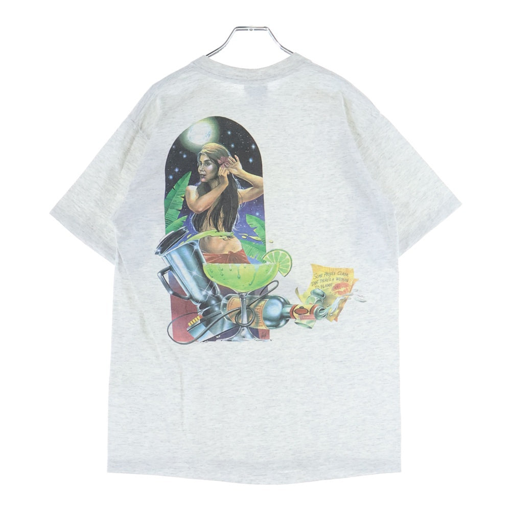 VINTAGE(ヴィンテージ) 90s MARGARITAVILLE 両面プリントクルーネック半袖Tシャツカットソー グレー