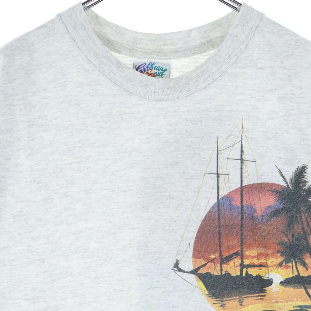 VINTAGE(ヴィンテージ) 90s MARGARITAVILLE 両面プリントクルーネック半袖Tシャツカットソー グレー