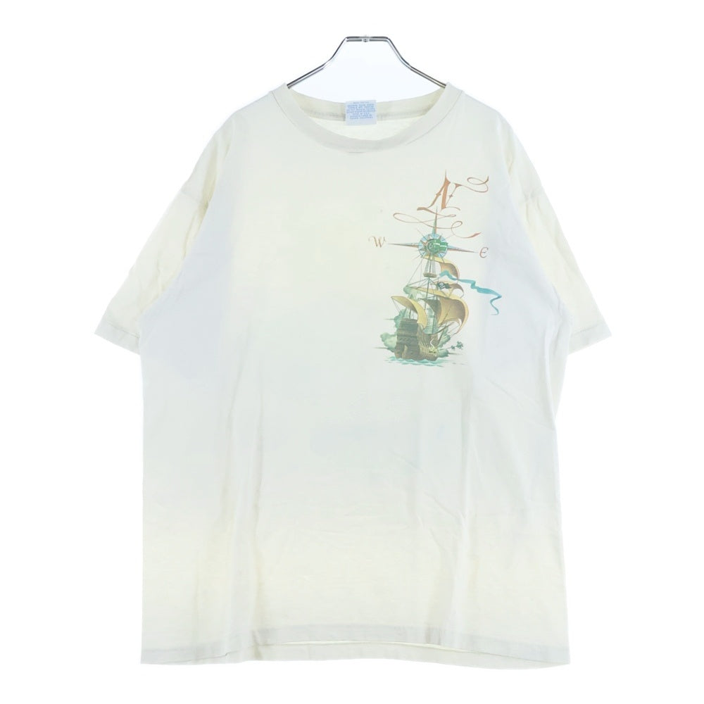 VINTAGE(ヴィンテージ) 90s Caribbean Soul 両面プリントクルーネック半袖Tシャツカットソー ホワイト