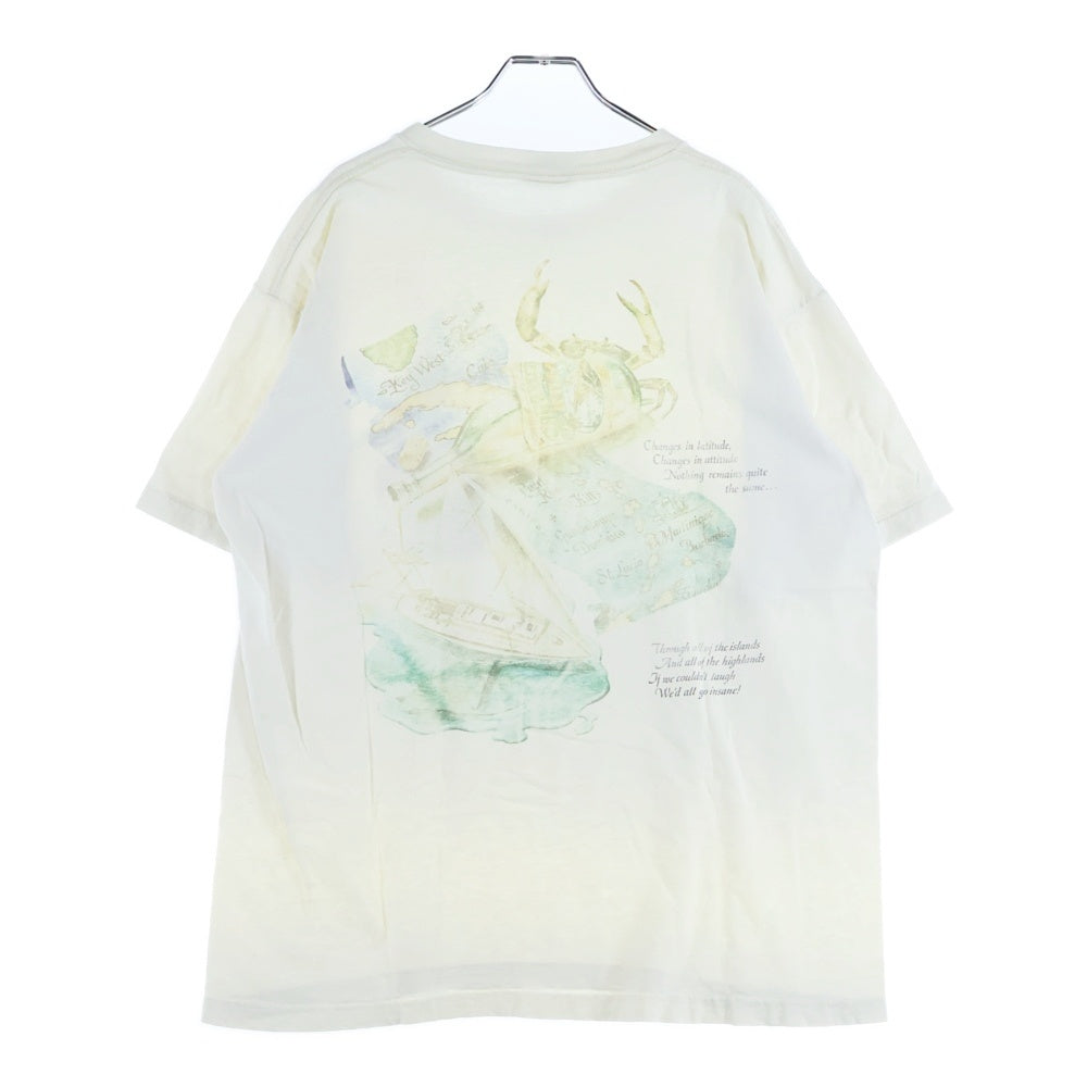 VINTAGE(ヴィンテージ) 90s Caribbean Soul 両面プリントクルーネック半袖Tシャツカットソー ホワイト