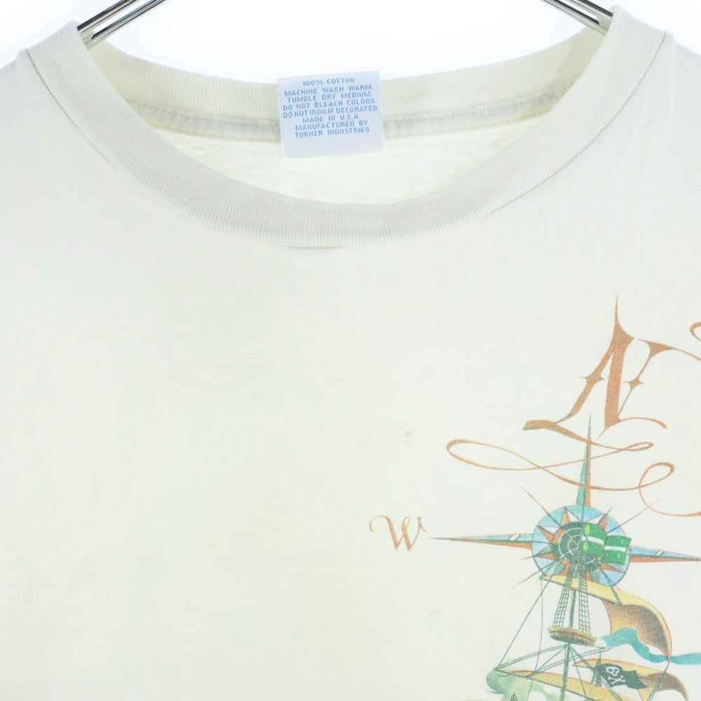 VINTAGE(ヴィンテージ) 90s Caribbean Soul 両面プリントクルーネック半袖Tシャツカットソー ホワイト