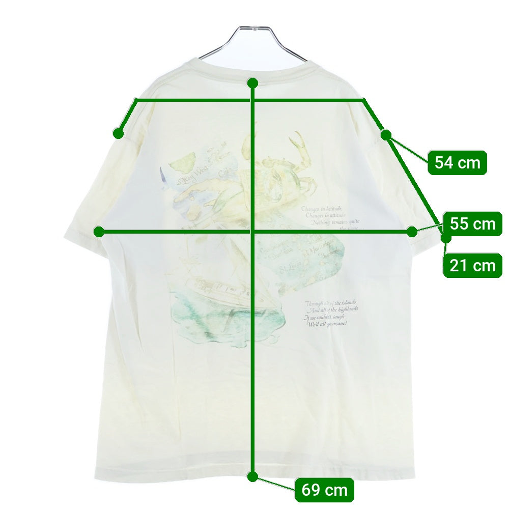 VINTAGE(ヴィンテージ) 90s Caribbean Soul 両面プリントクルーネック半袖Tシャツカットソー ホワイト