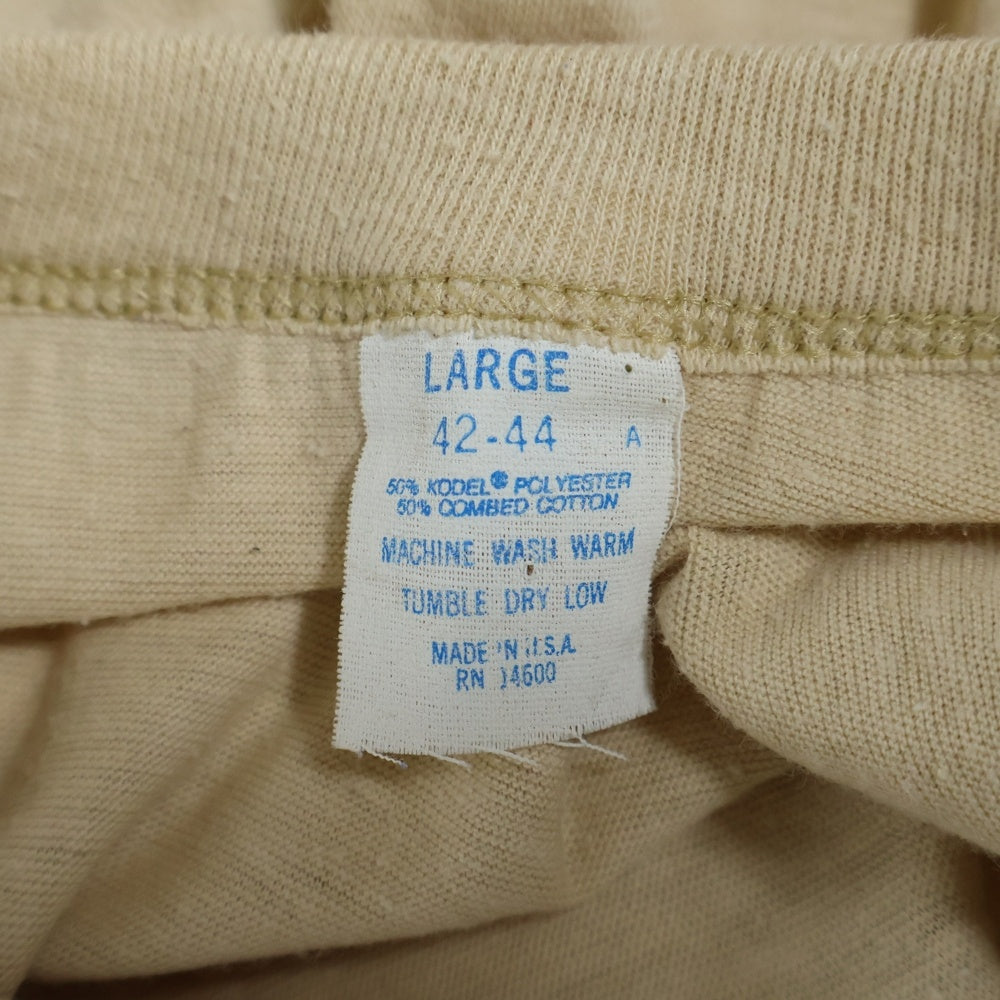 VINTAGE(ヴィンテージ) 80-90s SOUTH OF THE BORDER フロントプリントクルーネック半袖Tシャツカットソー ベージュ