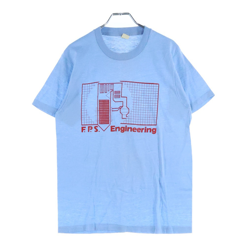 VINTAGE(ヴィンテージ) 80s SCREEN STARS フロントプリントクルーネック半袖Tシャツカットソー ブルー