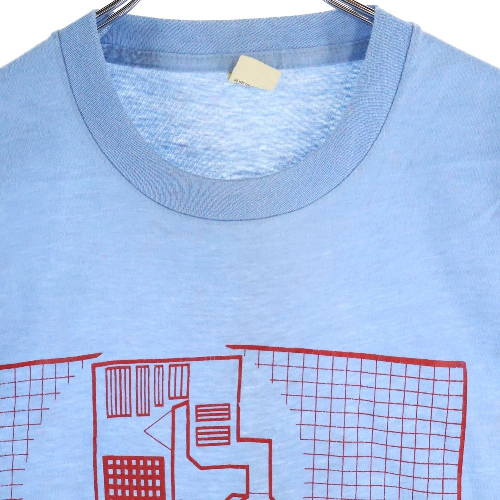 VINTAGE(ヴィンテージ) 80s SCREEN STARS フロントプリントクルーネック半袖Tシャツカットソー ブルー