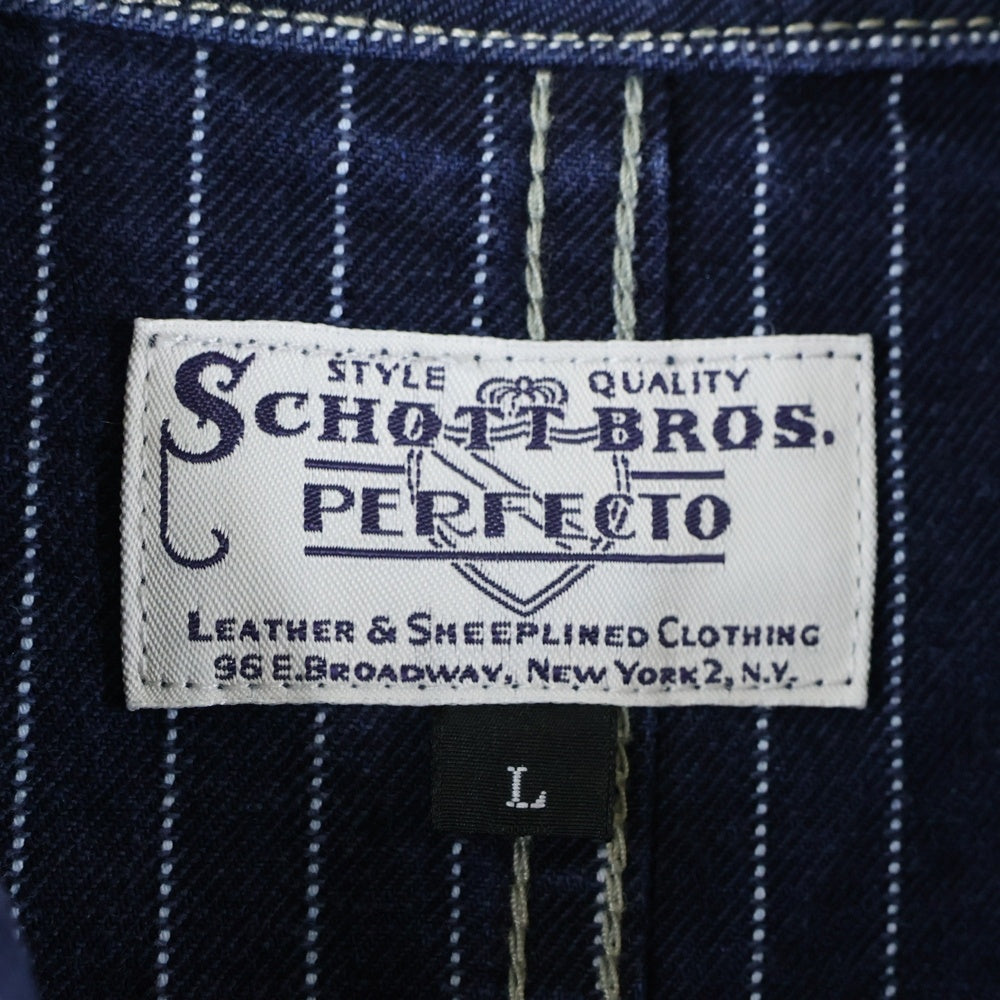 SCHOTT(ショット) OLD HICKORY DENIM JACKET オールドヒッコリーデニムジャケット カバーオール インディゴ 782-3952009