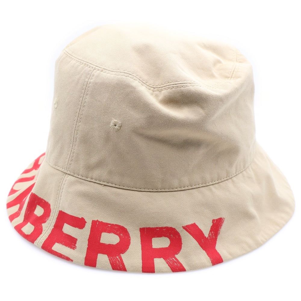 BURBERRY(バーバリー) ロゴプリント ノバチェック バケットハット ベージュ 8037598