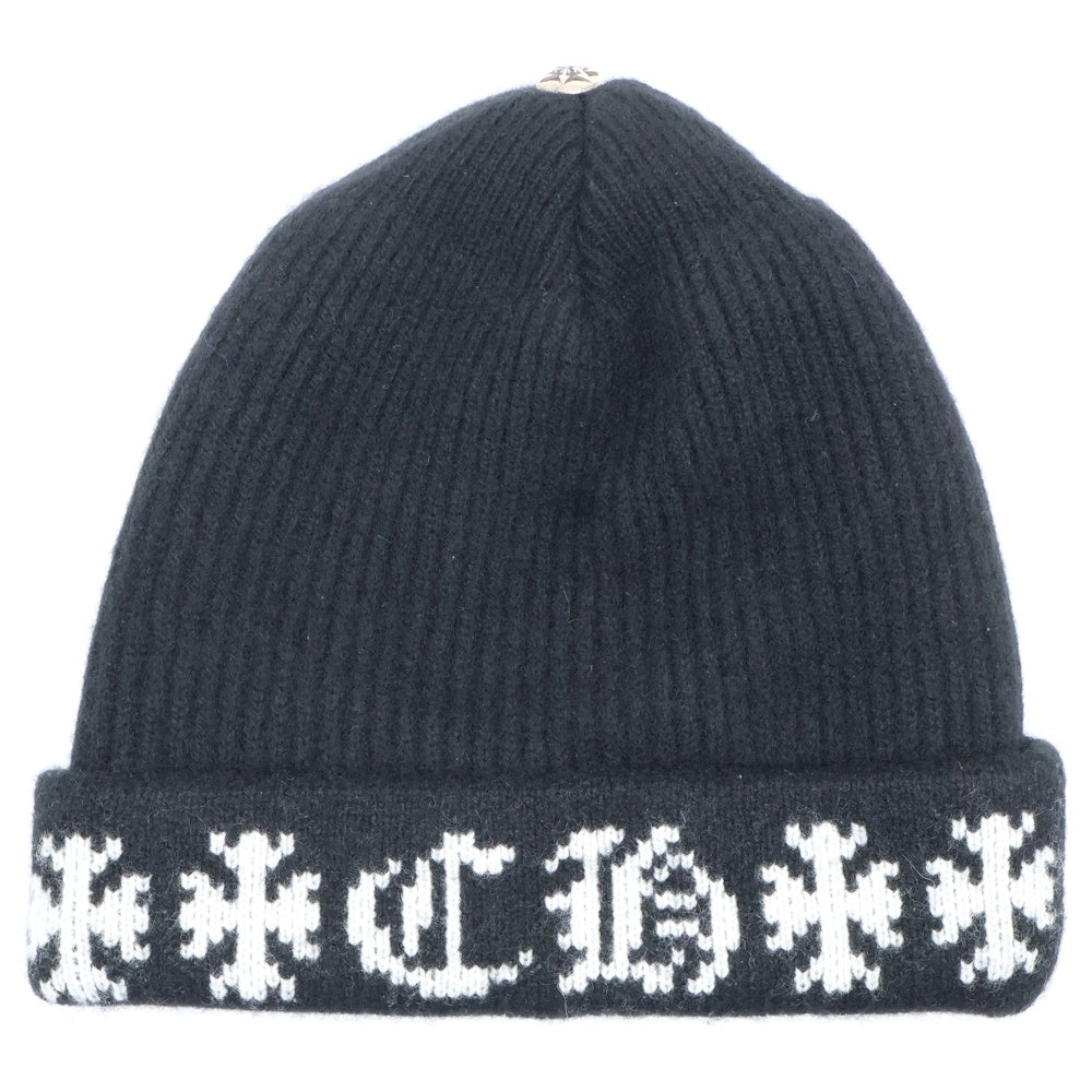 CHROME HEARTS(クロムハーツ) BIG DADDY ビッグダディ スターボール カシミヤニット ビーニー ニットキャップ 帽子 ブラック