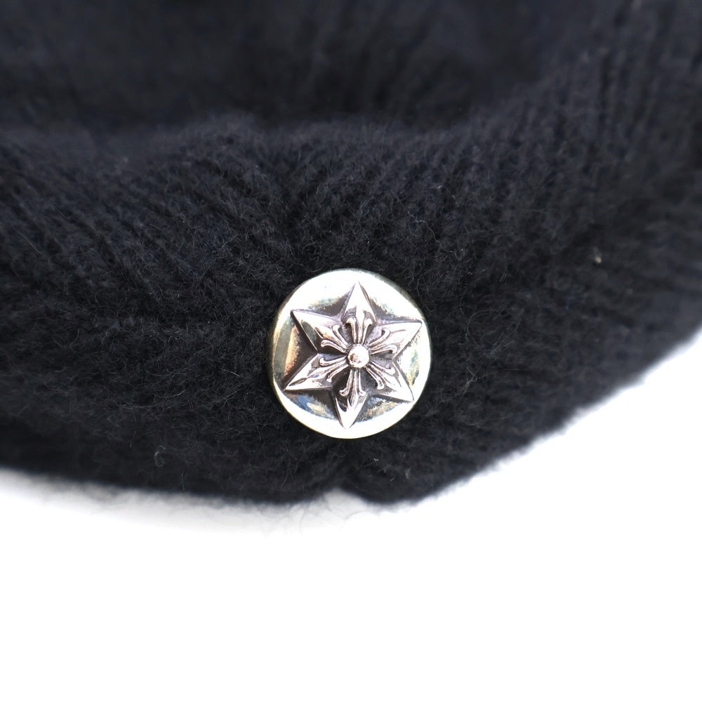 CHROME HEARTS(クロムハーツ) BIG DADDY ビッグダディ スターボール カシミヤニット ビーニー ニットキャップ 帽子 ブラック