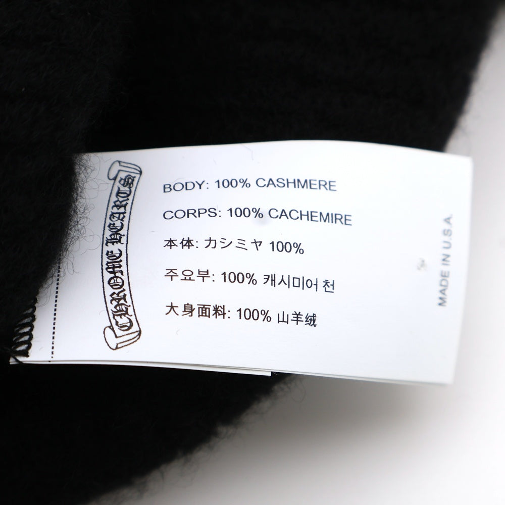 CHROME HEARTS(クロムハーツ) BIG DADDY ビッグダディ スターボール カシミヤニット ビーニー ニットキャップ 帽子 ブラック