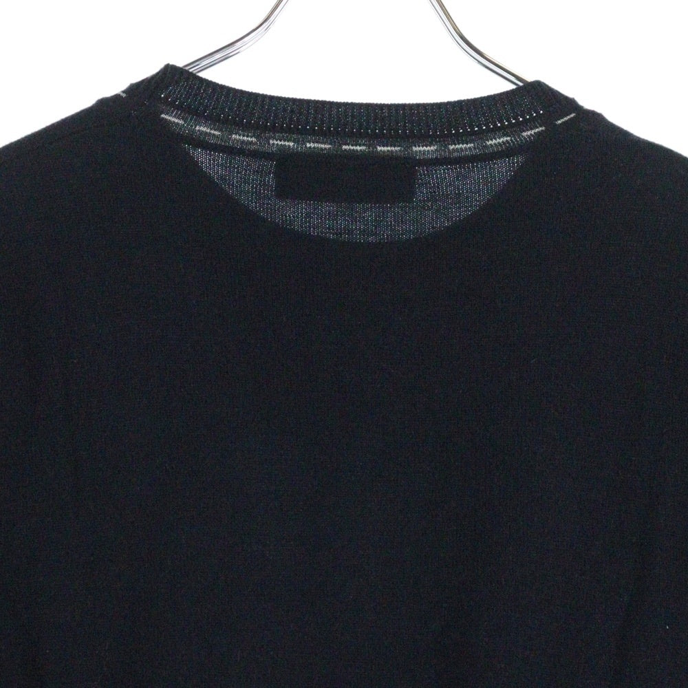 FENDI(フェンディ) ステッチプリント クルーネック半袖ニットカットソー レディース ブラック FZE004 AR8D