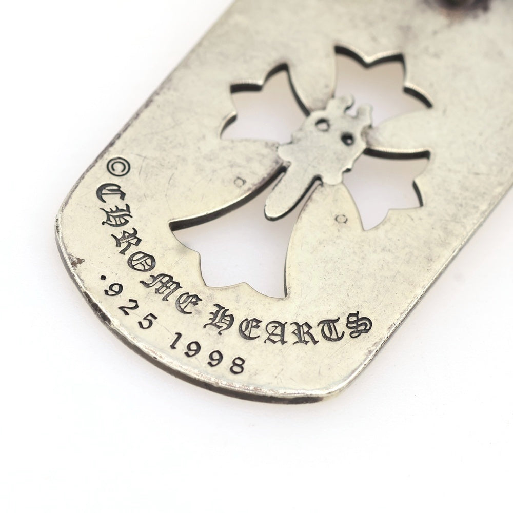 CHROME HEARTS(クロムハーツ) DT TNY CO CRS DAGGER ロサンゼルス限定 タイニーカットアウトクロスダガードッグタグ チャーム ペンダントトップ シルバー