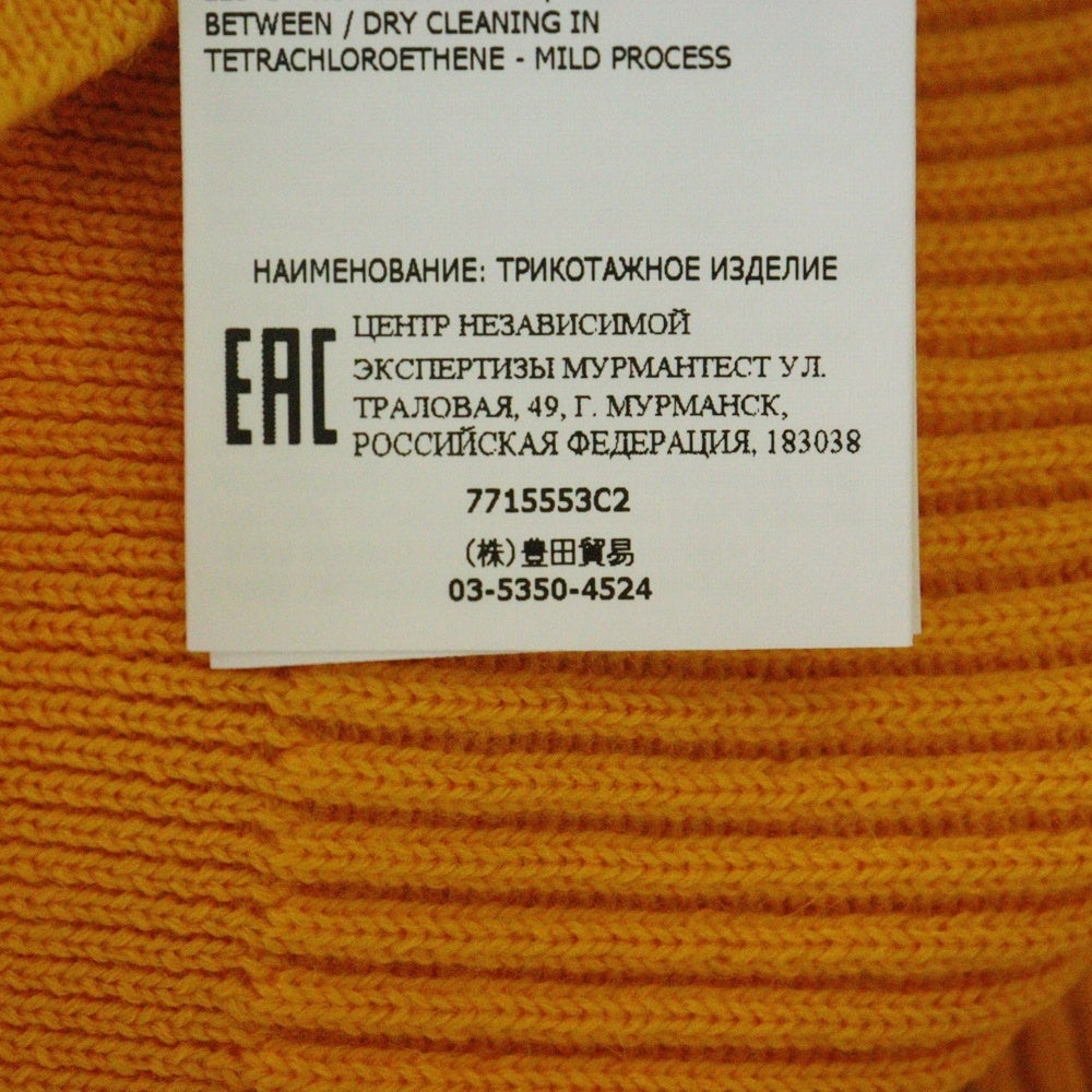 STONE ISLAND(ストーンアイランド) ワッペン付き クルーネックリブニット セーター オレンジ 7715553C2