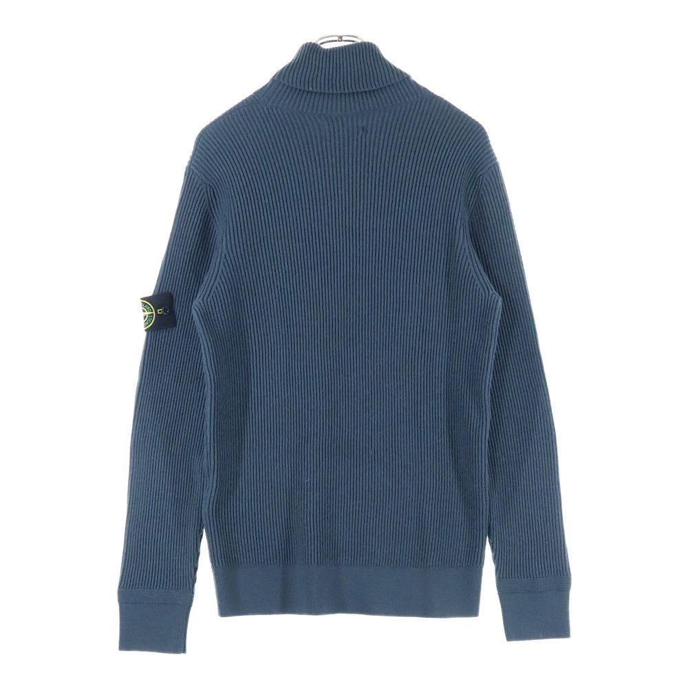 STONE ISLAND(ストーンアイランド) ワッペン付き タートルネック リブニットセーター グリーン
