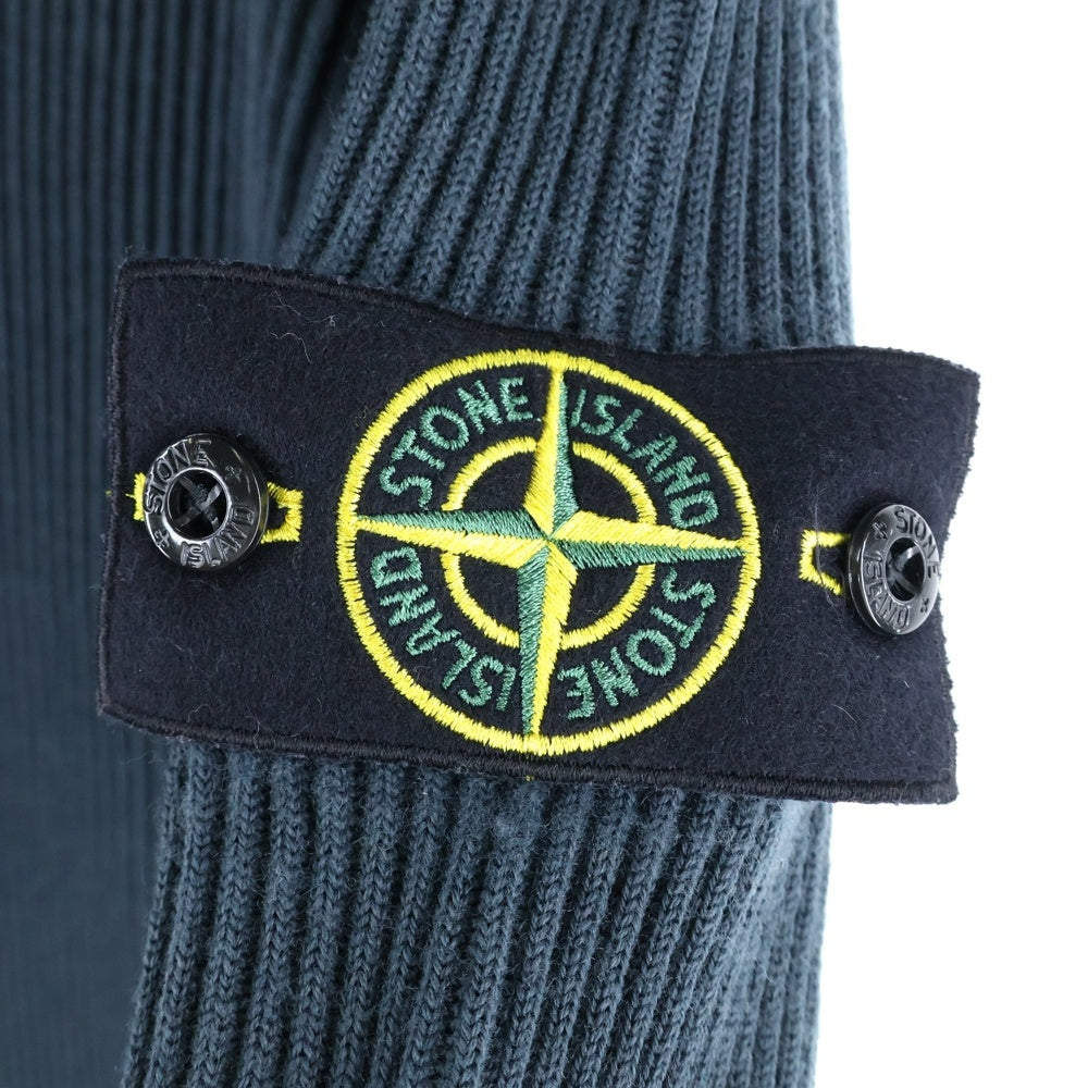 STONE ISLAND(ストーンアイランド) ワッペン付き タートルネック リブニットセーター グリーン