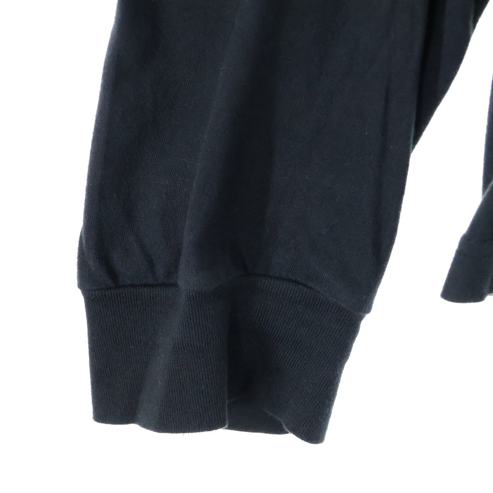 CHROME HEARTS(クロムハーツ) FLRL CRS HORSESHOE L/S 袖フローラルプリント クルーネック長袖Tシャツカットソー ブラック