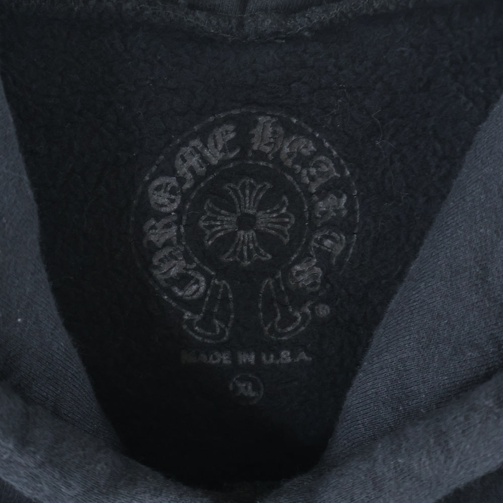 CHROME HEARTS(クロムハーツ) VERTICAL ARM LOGO HOODIE バーティカル アーム ロゴ フーディ プルオーバーパーカー ブラック