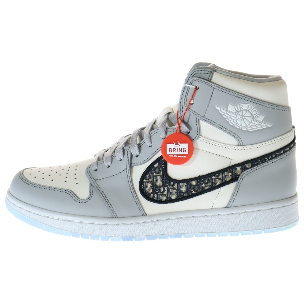NIKE(ナイキ) ×DIOR AIR JORDAN 1 HIGH OG ディオール エアジョーダン1 ハイカットスニーカー ホワイト/グレー US10/28cm CN8607-002