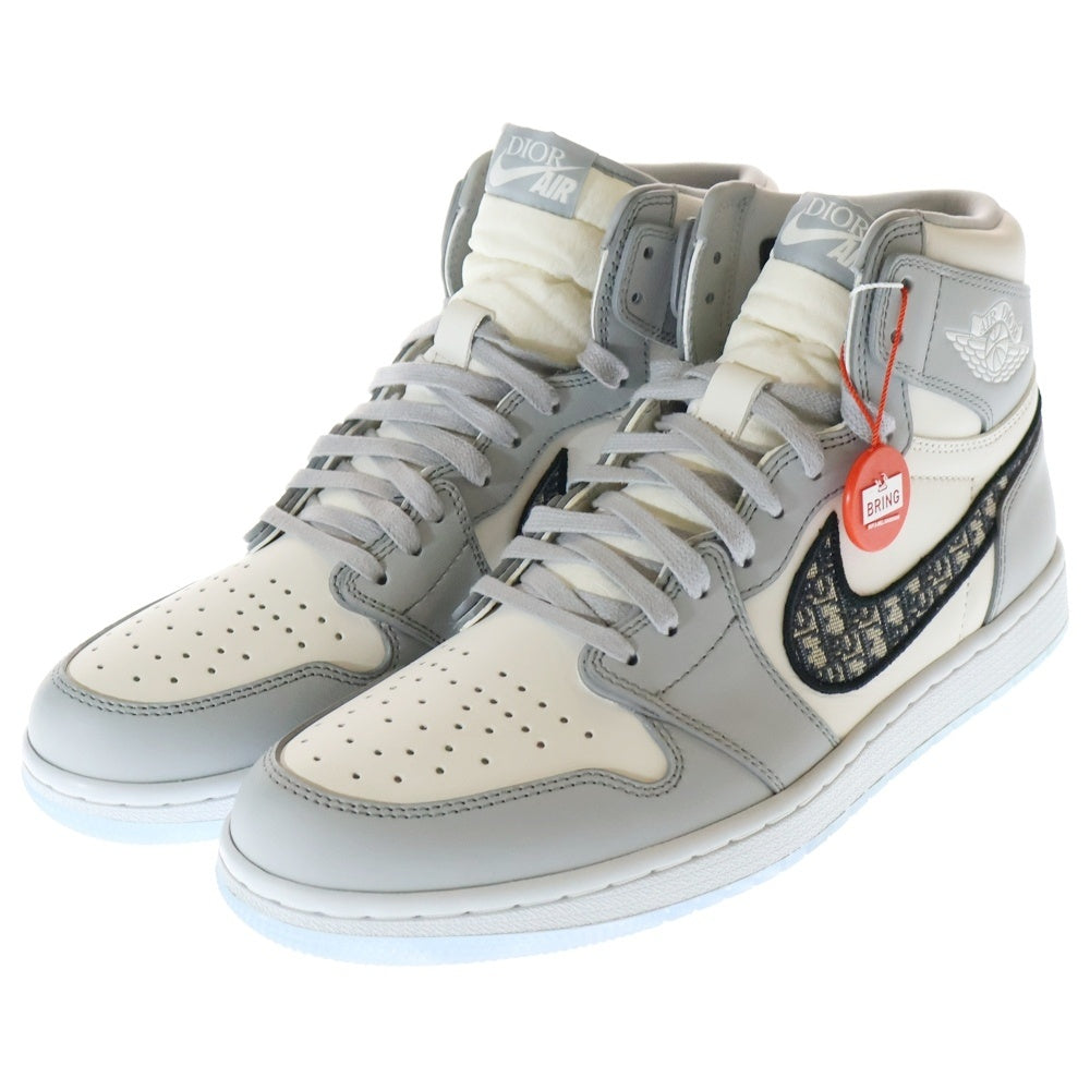 NIKE(ナイキ) ×DIOR AIR JORDAN 1 HIGH OG ディオール エアジョーダン1 ハイカットスニーカー ホワイト/グレー US10/28cm CN8607-002