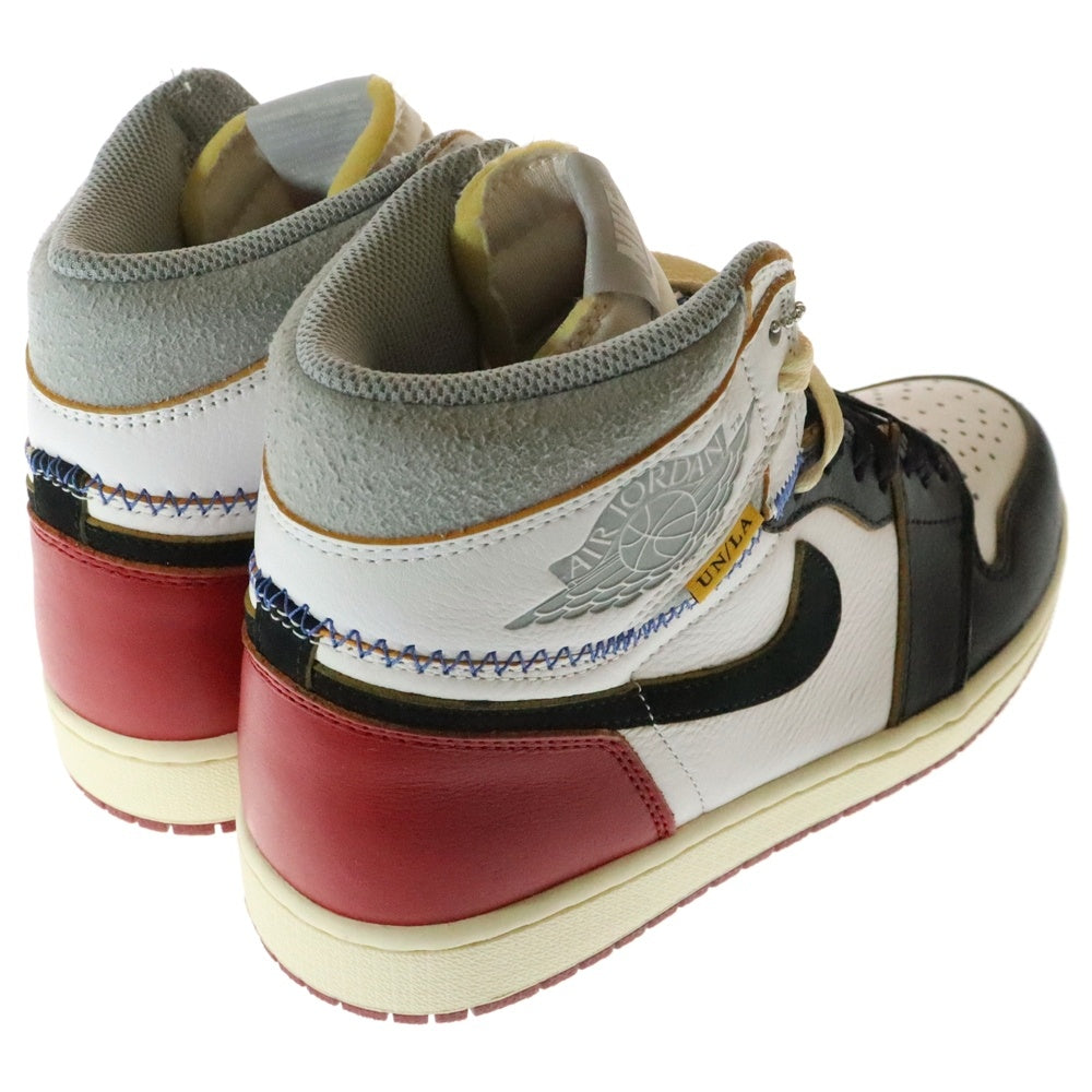 NIKE(ナイキ) ×UNION AIR JORDAN 1 RETRO HI NRG ユニオン エアジョーダン1 ハイカットスニーカー ブラック/レッド/ホワイト US9/27cm BV1300-106