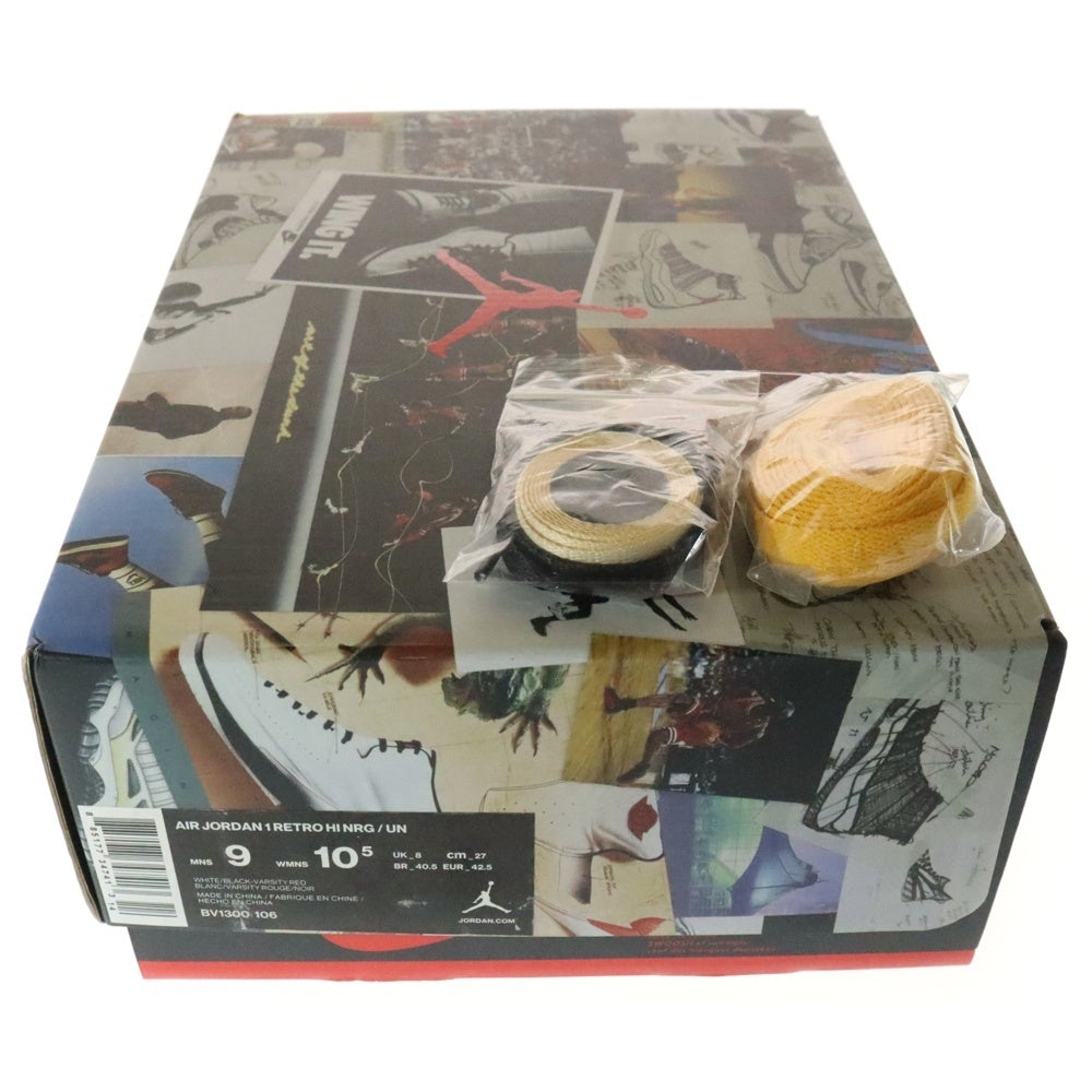 NIKE(ナイキ) ×UNION AIR JORDAN 1 RETRO HI NRG ユニオン エアジョーダン1 ハイカットスニーカー ブラック/レッド/ホワイト US9/27cm BV1300-106