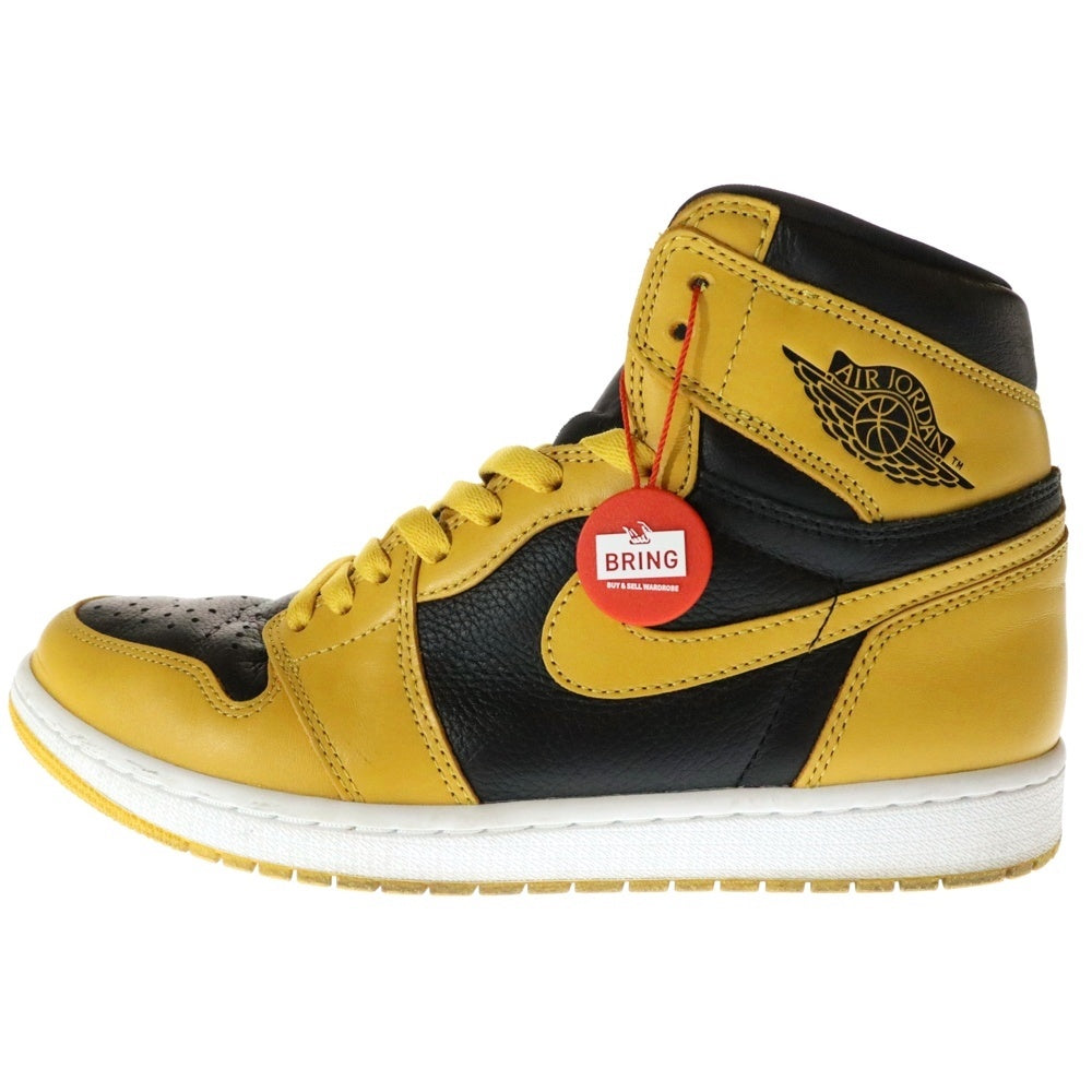 NIKE(ナイキ) Air Jordan 1 High OG Pollen エアジョーダン1 ハイ OG パラン ハイカットスニーカー ブラック/イエロー US10/28cm 555088-701