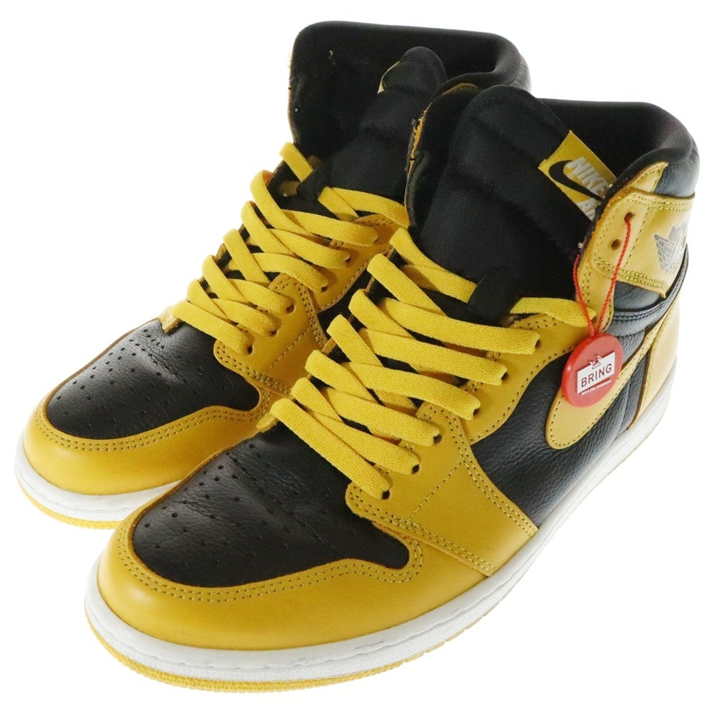 NIKE(ナイキ) Air Jordan 1 High OG Pollen エアジョーダン1 ハイ OG パラン ハイカットスニーカー ブラック/イエロー US10/28cm 555088-701