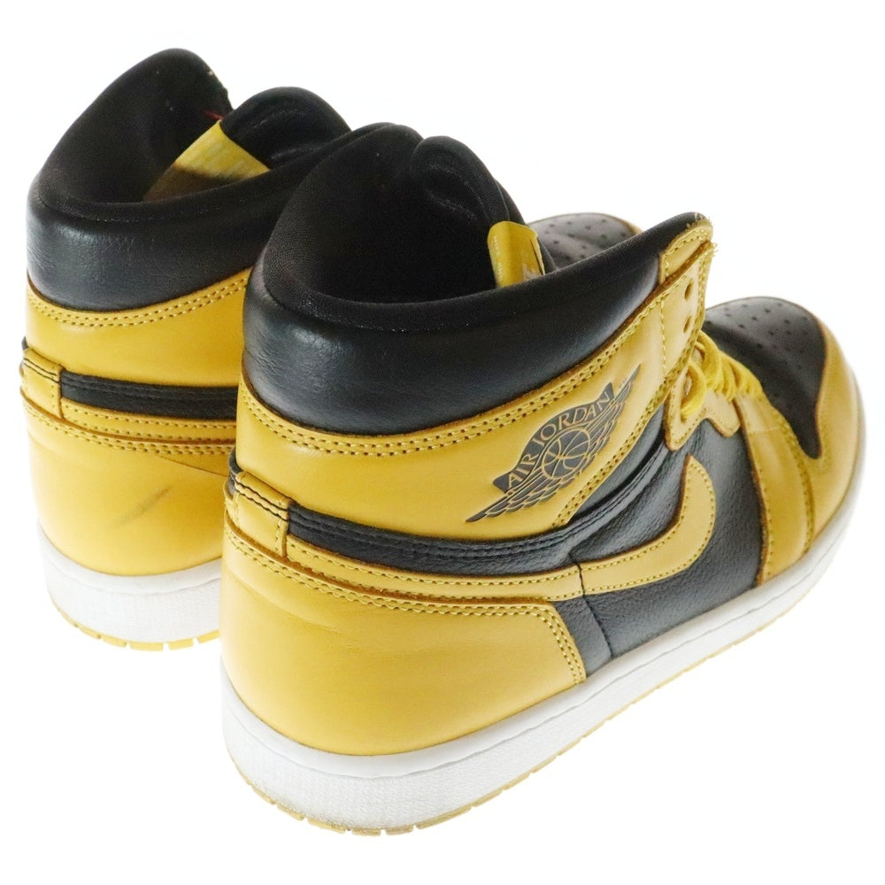 NIKE(ナイキ) Air Jordan 1 High OG Pollen エアジョーダン1 ハイ OG パラン ハイカットスニーカー ブラック/イエロー US10/28cm 555088-701