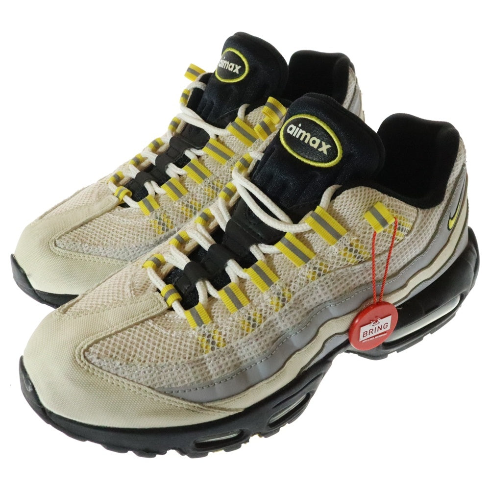 NIKE(ナイキ) Air Max 95 Essential エアマックス95 エッセンシャル ローカットスニーカー ホワイト/イエロー US8.5/26.5cm DQ3982-100